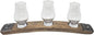 Barrel Stave Premium 3 Glass Whiskey Flight Serving Tray with Glencairn Glasses, Dark Walnut