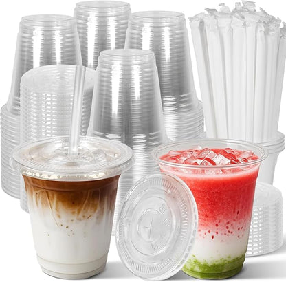 Charmount 50 Sets- 12 oz Clear Plastic Cups by CHARMOUNT