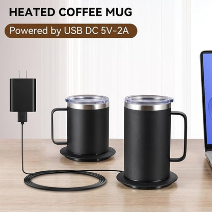 Coffee Warmer with Mug Set, USB Powered Heated Cup with 10H Auto Shut-Off - Image 8