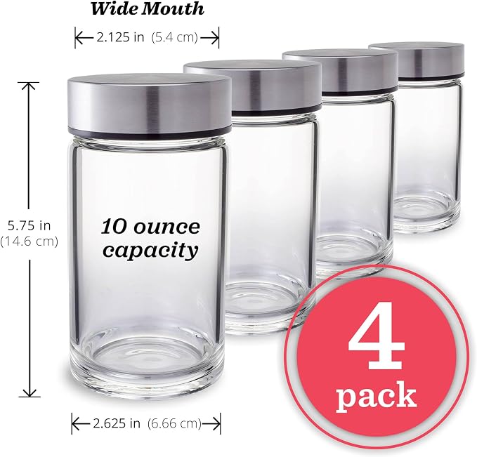 Juice Bottles - 4 Pack Wide Mouth Glass Bottles & Stainless Steel Lids - Image 4