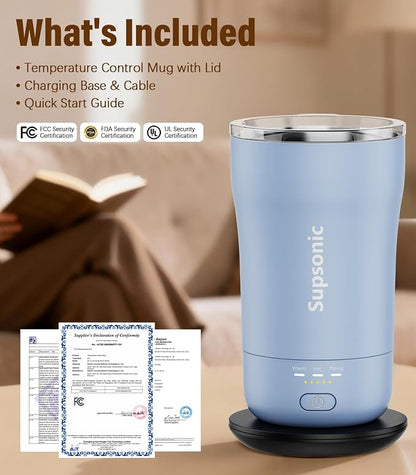 Supsonic Heated Coffee Mug, 14oz Smart Constant Temperature Travel Mug | Heat - Image 8