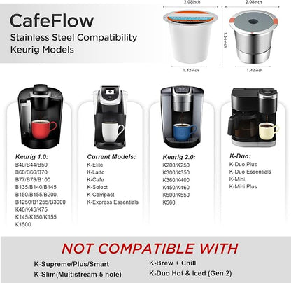 Reusable K Cups and Coffee Pods, Universal Stainless Steel K Cups - Image 3