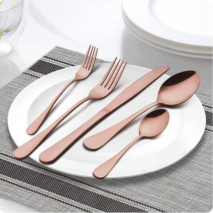LIANYU 10-Piece Copper Silverware Set - Image 4