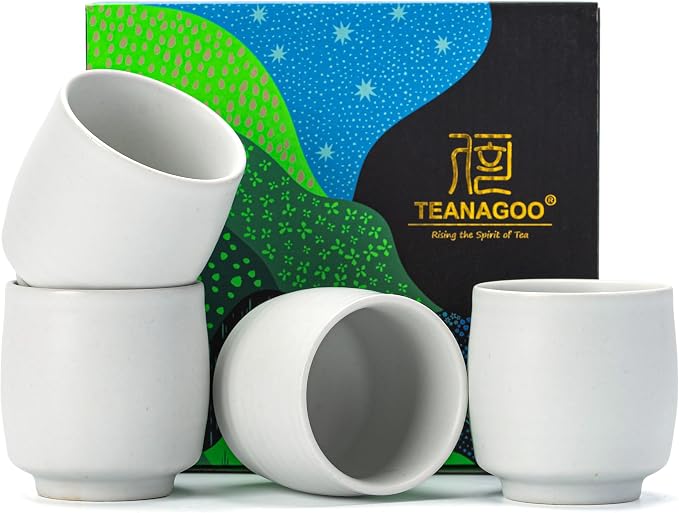 TEANAGOO Japanese Tea Cups, Chinese Tea Cup, 7.2Oz / 205 Ml, Ceramic Tea Cups by TEANAGOO