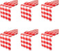 ShinyBeauty 6pcs Red & White Checked Table Runners 108 inches Long Classic by ShinyBeauty