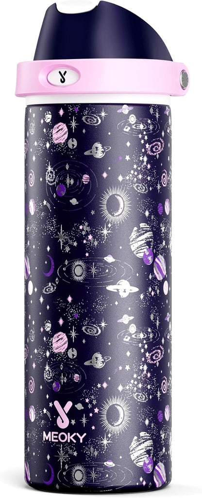 24 oz Insulated Water Bottle for Women: Meoky Stainless Steel Water Bottle by MEOKY