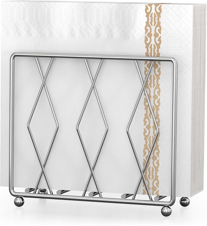 Napkin Holder for Table, Modern Metal Stand for Kitchen Counter | Raised metal by LWSFF