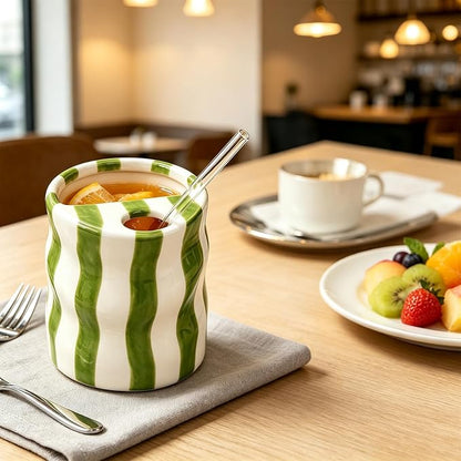 Espresso Cups Ceramic Coffee Mug Series European Striped Dot Coffee Cup And - Image 5