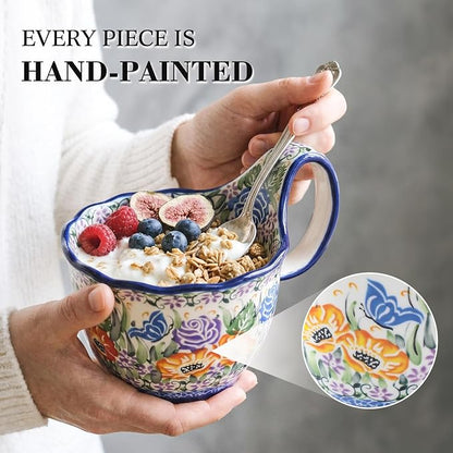 ALMA 16oz Soup Bowl with Large Handle, Microwave Safe, Gift - Image 3