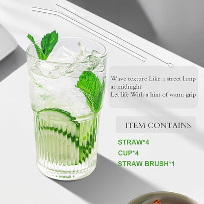 Luiaiog 18.5oz Glass Cups with Lids and Straws - Image 4