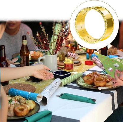 6 Pcs Stainless Steel Bead Side Napkin Rings - Image 4