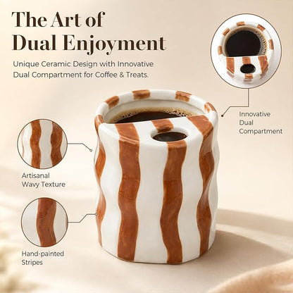 Espresso Cups Ceramic Coffee Mug Series European Striped Dot Coffee Cup And - Image 3