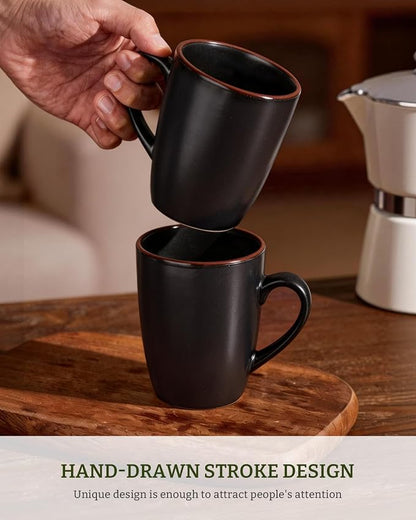 famiware Venus Coffee Mugs Set of 8, 13 oz Ceramic Stoneware Mug Cup Set | - Image 3
