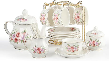 Sweejar 23 Pcs Floral Tea Sets by Sweejarco1949