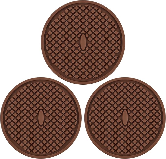 3 Pack Silicone Coasters for Drinks, Thickened Coaster by CAETOUNG