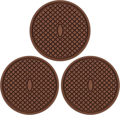 3 Pack Silicone Coasters for Drinks, Thickened Coaster by CAETOUNG