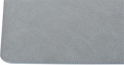 Nikalaz Set of 4 Placemats and 4 Coasters Made of Recycled Leather (18''x13'', Dirty Grey)
