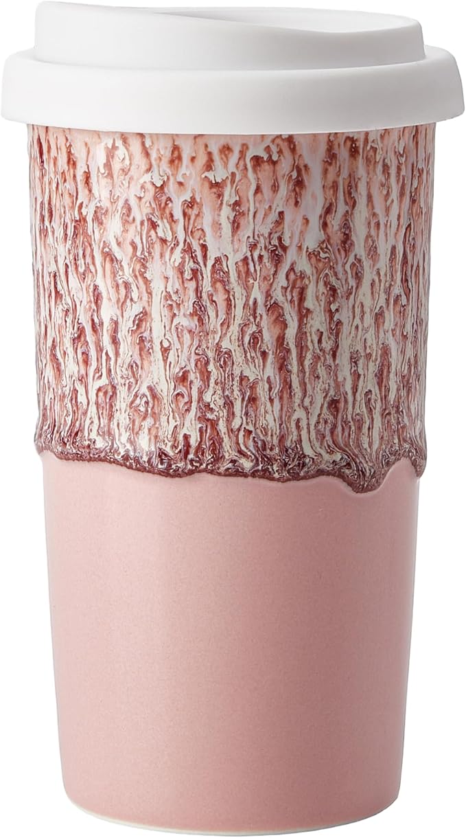 Ceramic Travel Mug with Lid – Cute Aesthetic Coffee Cup - Image 3