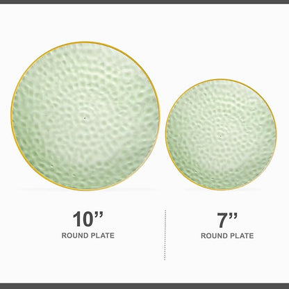 PLASTICPRO 64 Piece Combo Plates Set includes 32-7'' inch Plate & 32-10'' inch - Image 4