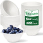 6 oz Disposable Bowls, 300 Pack Compostable Small Paper Bowls | Biodegradable by HOME