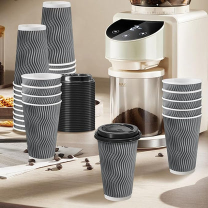 Clawsoff 50 Pack 20 oz Disposable Insulated Coffee Cups - Image 4