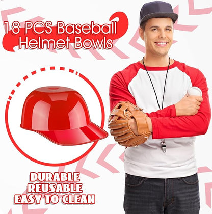Ice Cream Dessert Baseball Cap Bowls Baseball Helmet Snack Bowl 8 oz Mini Party - Image 2