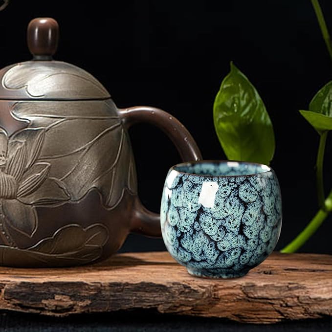5X Ceramic Mug Chinese Kung Fu Coffee Cup Infuser Teacup Handmade Handleless - Image 5