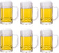 6 Pack Heavy Beer Mugs, Large Beer Glasses by TUSAPAM
