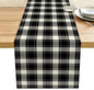 Black and White Gingham Table Runner, Buffalo Plaid Check Table Cloth Decor | by Unknown