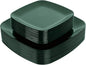 PULOTE 60PCS Green Square Plastic Plates - Green Disposable for 30 Green Guests Include 30 Dinner and 30 Dessert Plates for Party&Christmas