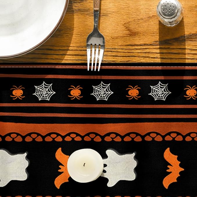 Artoid Mode 210 GSM Halloween Table Runner 13x108 Inch Home Party Decor | - Image 7