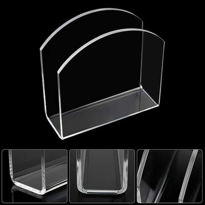 Napkin Holder Crystal Clear Acrylic Napkin Holders for Tables, Clear Paper Napkin Holder Stand Tabletop Freestanding Tissue Box Dispenser for Dinner Kitchen Restaurant Home Decor Bar Accessories