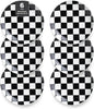 Black and White Checkered Small Dessert Plates Set of 6-6 Inch Ceramic Plates, Microwave & Dishwasher Safe, Minimalist Decorative Platters for Desserts
