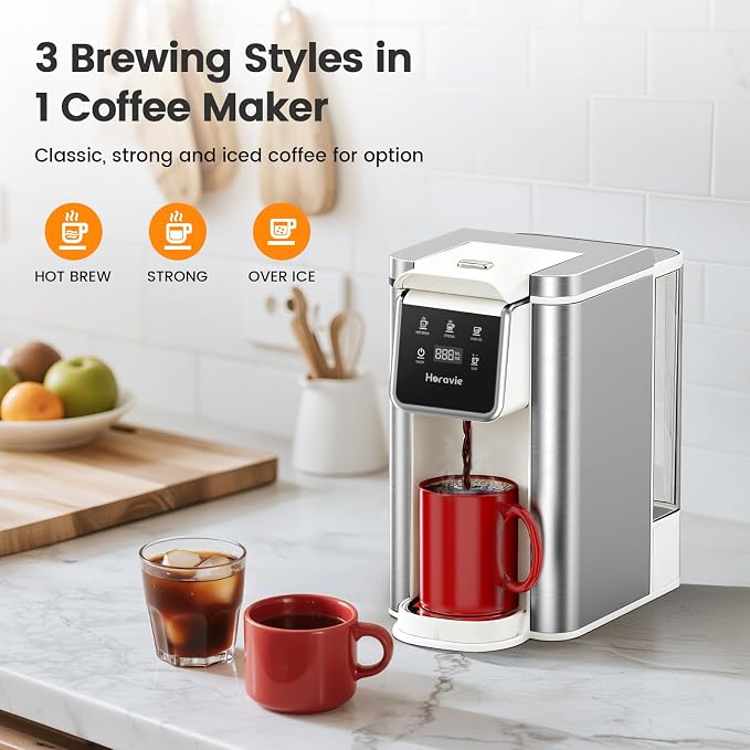 Single Serve Coffee Maker for K-Cup Pod & Ground, Hot & Iced Coffee Maker | - Image 2