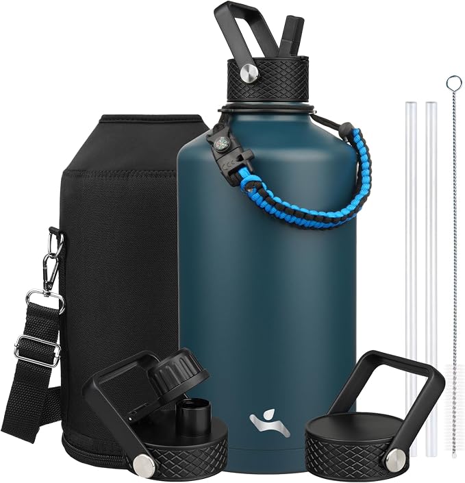 Konokyo 128 oz Insulated Stainless Steel Water Bottle Jug by Konokyo
