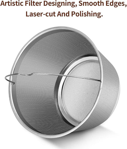 Reusable Stainless Steel Basket Coffee Filters, Fits Mr Coffee 4~5 Cup | 304 - Image 4