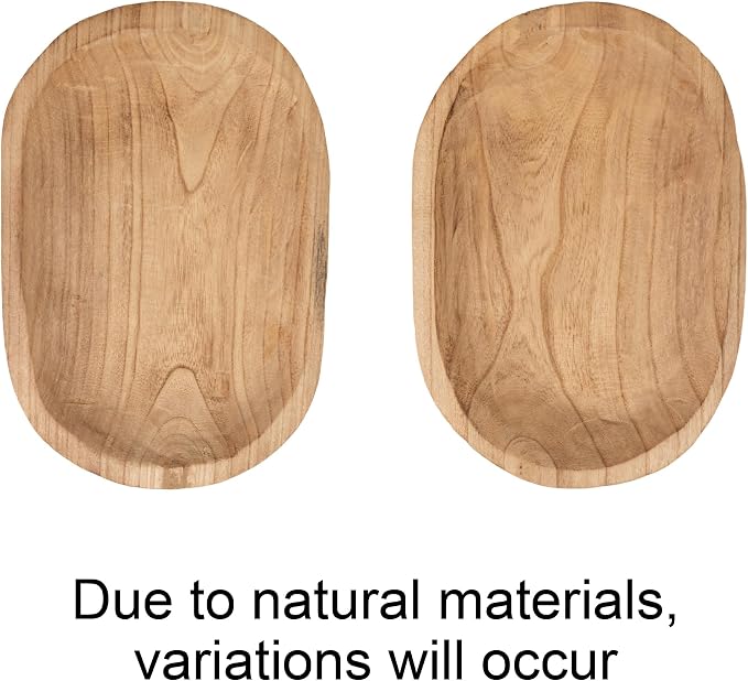 Bloomingville Hand-Carved Paulownia Wood Bowl - Image 6