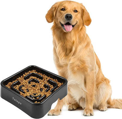 Extra-Large Durable ABS Large Slow Feeder Dog Bowls Stop Bloat Bowl by Tolopu