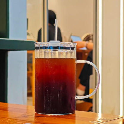 20oz Glass Tumblers with Lids and Straws - Image 7