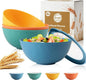 Wheat Straw Bowls 40 OZ, Unbreakable Salad Container by BUSOKIP