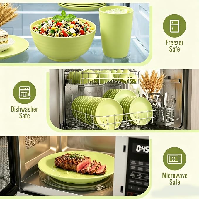 Wheat Straw Dinnerware Set 40-Piece Service - Image 6