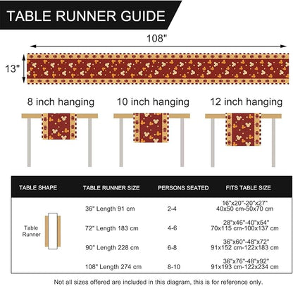 Seliem Fall Pumpkin Table Runner, Seasonal Burlap Home Decoration Indoor - Image 3