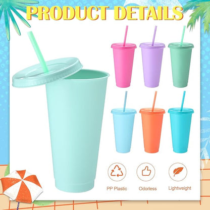 Honeydak 30 Pack Tumbler with Straw and Lid Bulk Cups - Image 2
