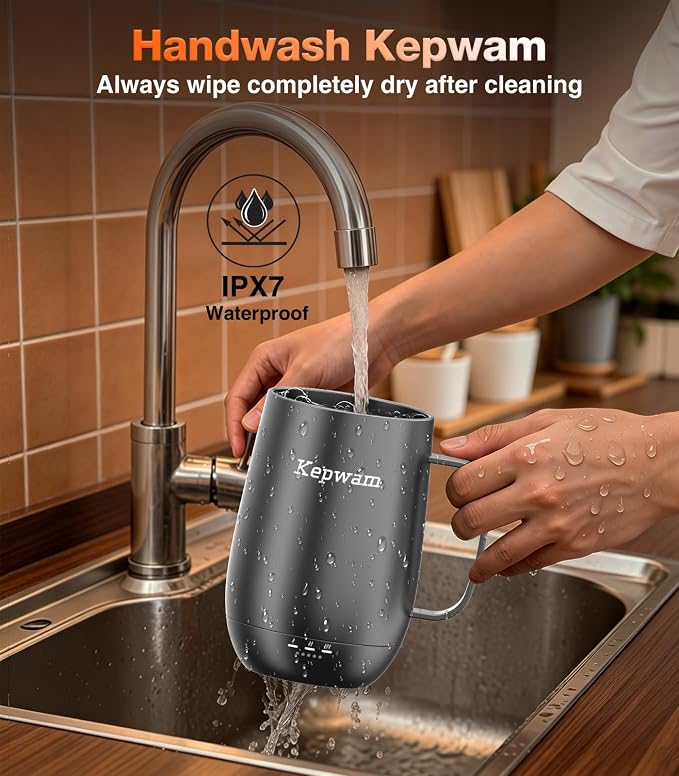 Kepwam Heated Coffee Mug T2-Plus, 20oz Large Capacity Longer Battery Life | - Image 8