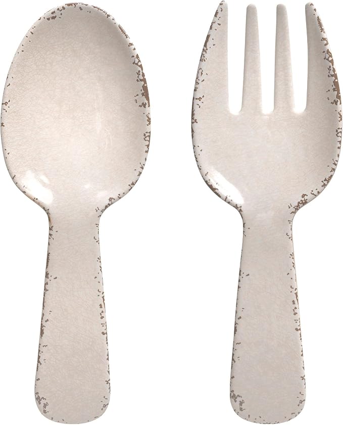 UPware Crackle Melamine Salad Servers, Serving Utensil Set, Includes Serving by UPware