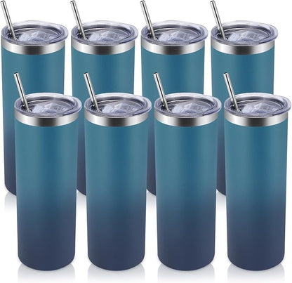 Volhoply 8 Pack Skinny Tumblers by LiveFully%EF%BC%8CDrinkFreely%E2%80%94KeepGoingwithVolhoply%EF%BC%81