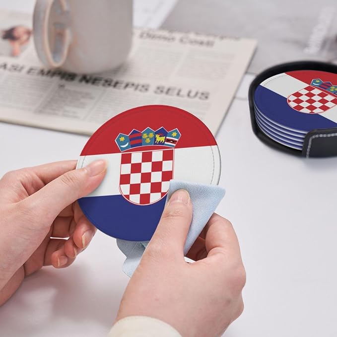 Croatian Flag Coasters for Drinks - Image 5