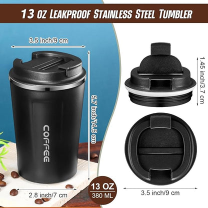 Sieral 4 Pcs 13 oz Travel Coffee Mug Insulated Reusable Coffee Cups - Image 2