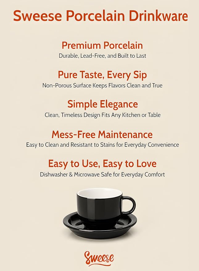 Sweese 8 Ounce Stackable Cappuccino Cups - Image 8