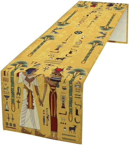 Vintage Ancient Egypt Table Runner Mysterious Old Egypt African Pharaoh Theme by moderw